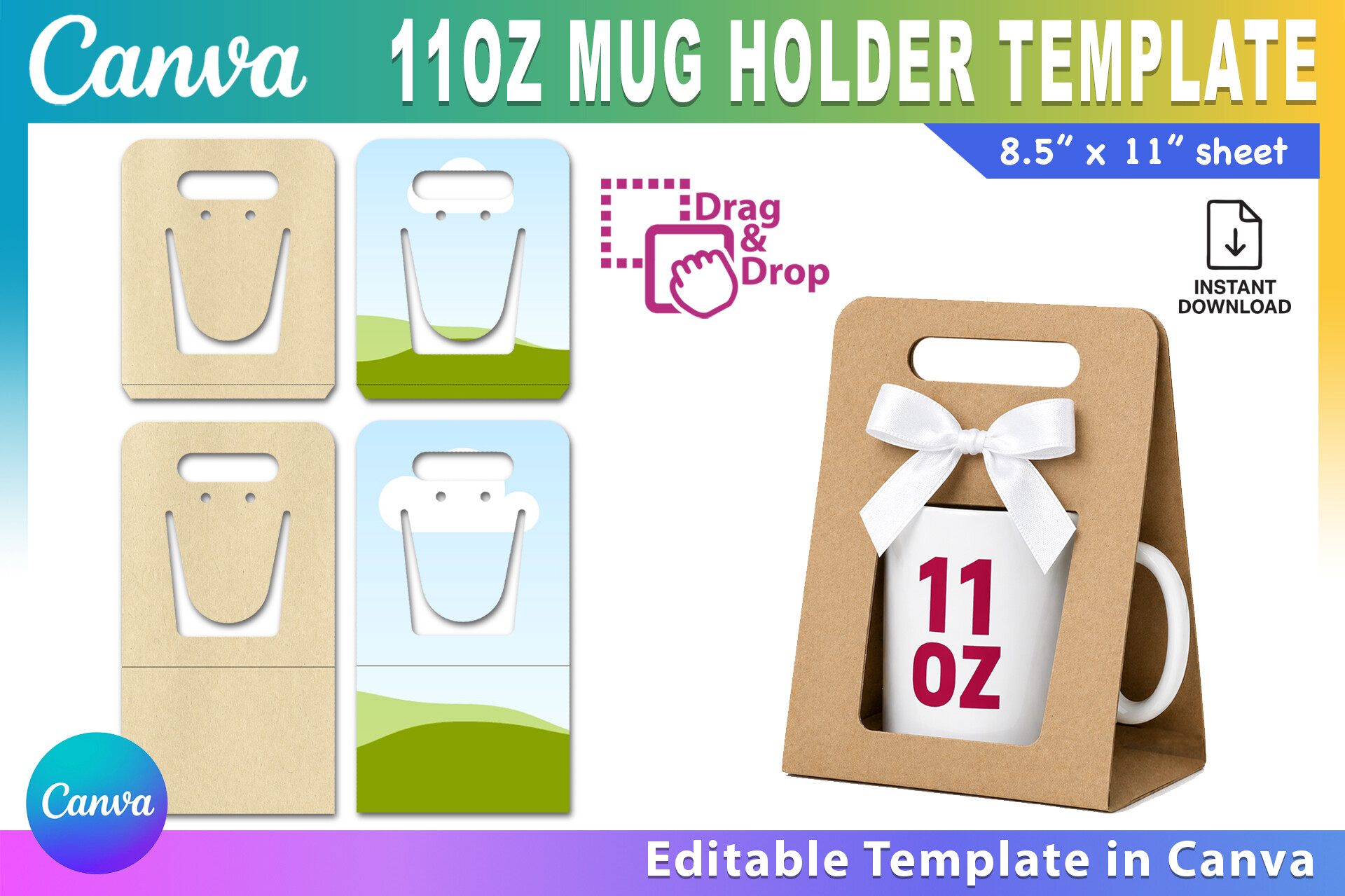 Canva 11oz Mug Holder Template