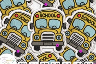 Classic Yellow School Bus Patch · Creative Fabrica