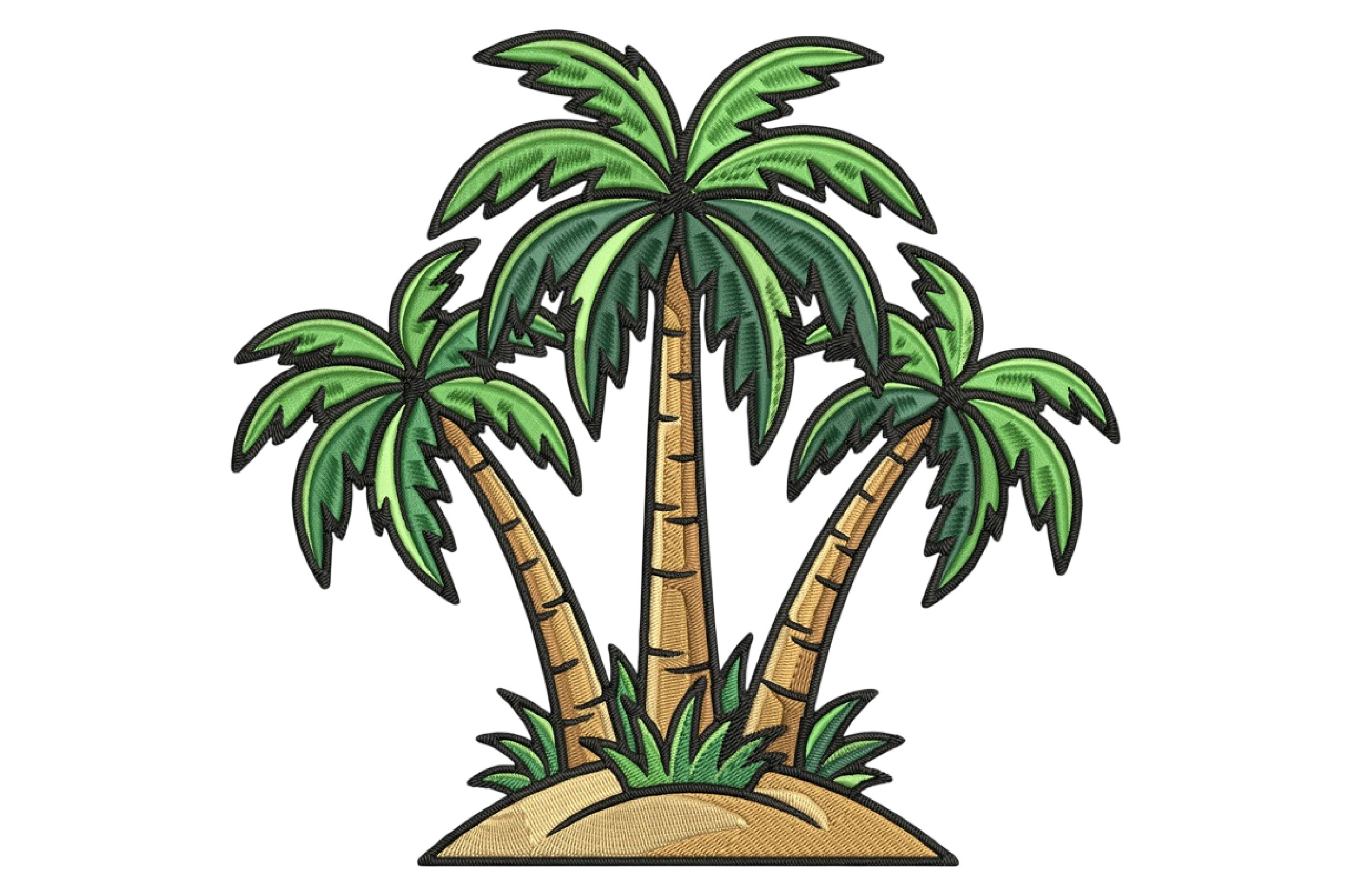 Coconut Tree Embroidery Designs