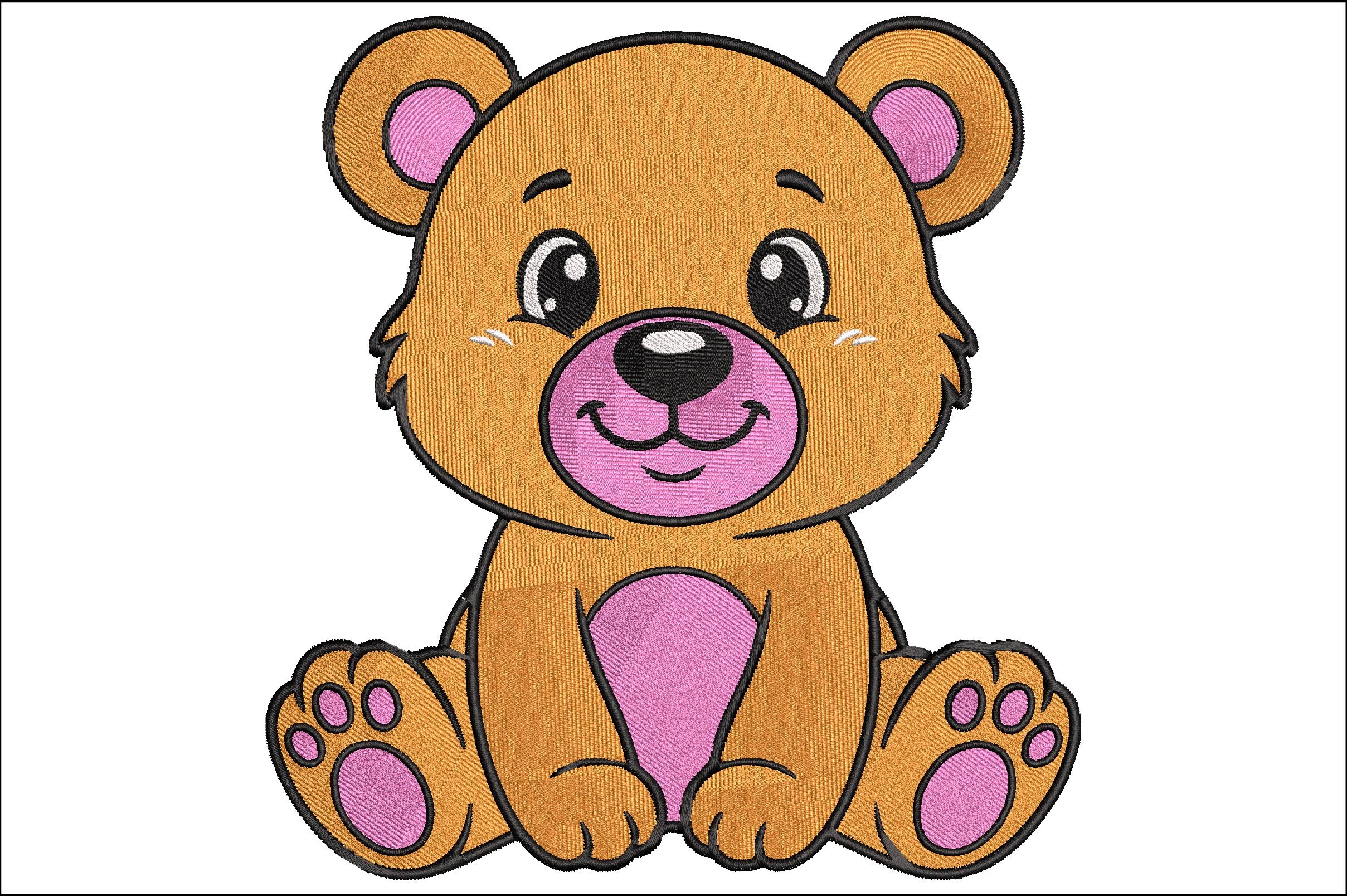 Cuddly Teddy Bear Embroidery Design