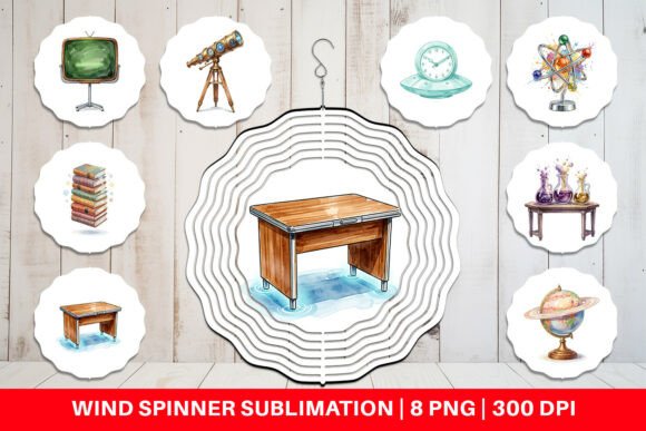Galactic Classroom Wind Spinner PNG
