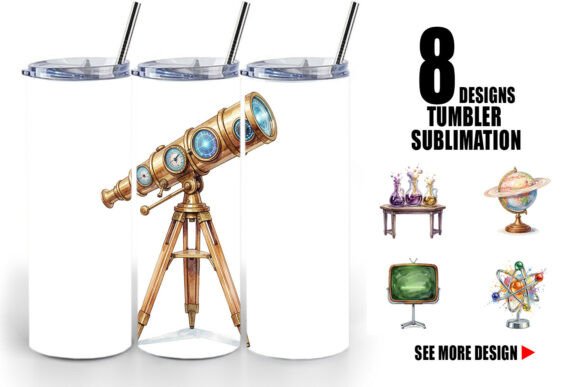 Galactic School Watercolor Tumbler Wrap