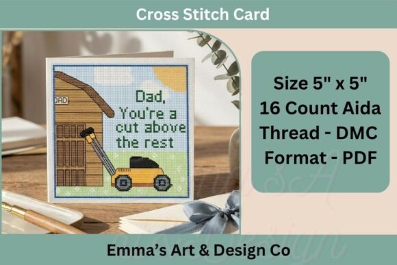 Gardening Dad Cross Stitch Pattern