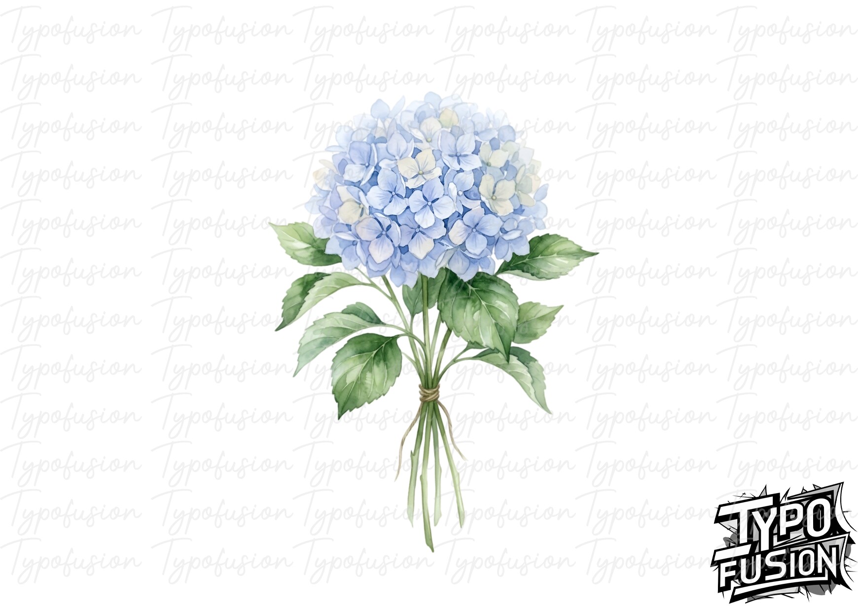 Hydrangea Watercolor Clipart Graphic by typofusion · Creative Fabrica