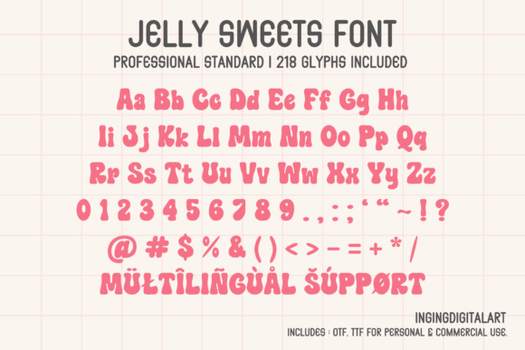 Jelly Sweets Font PNG with transparent background - Preview 4