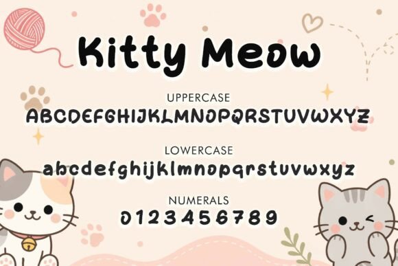 Kitty Meow Font font preview - 4