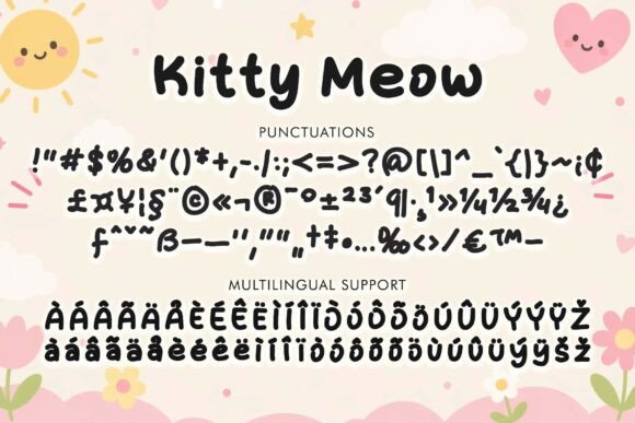 Kitty Meow Font font preview - 5