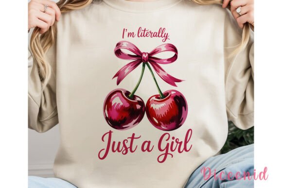 Literally Just a Girl PNG Clipart Afbeelding Afdrukbare Illustraties Door Diceenid