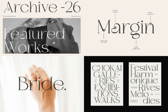 Modern Bundle Font PNG with transparent background - Preview 4
