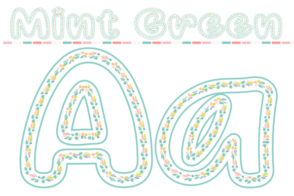 Pastel Mosaic Font Bundle Font PNG with transparent background - Preview 4