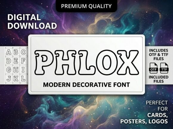 Phlox Font PNG with transparent background - Preview 1