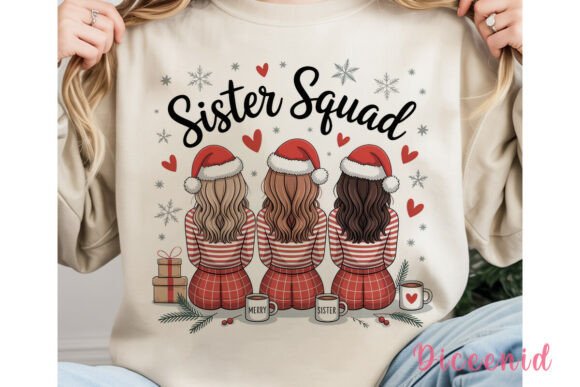 Sister Squad Christmas PNG Clipart Graphic Illustrations By Diceenid