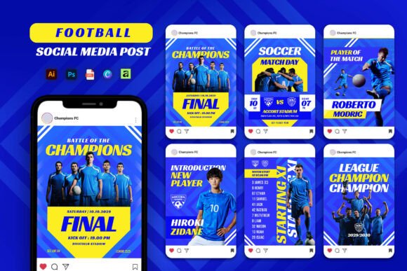 Preview of Sport Social Media Instagram - Canva social media template