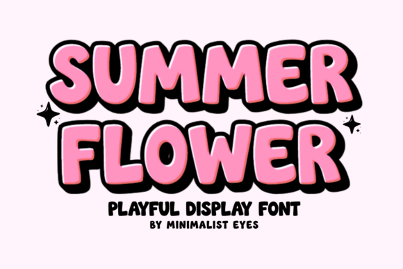 Preview specimen of Summer Flower display font