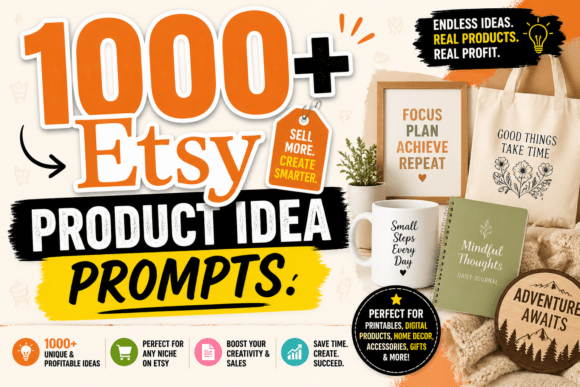1000 Etsy Product Idea Prompts Planner