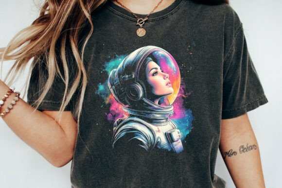 Astronaut Woman Space Galaxy Png