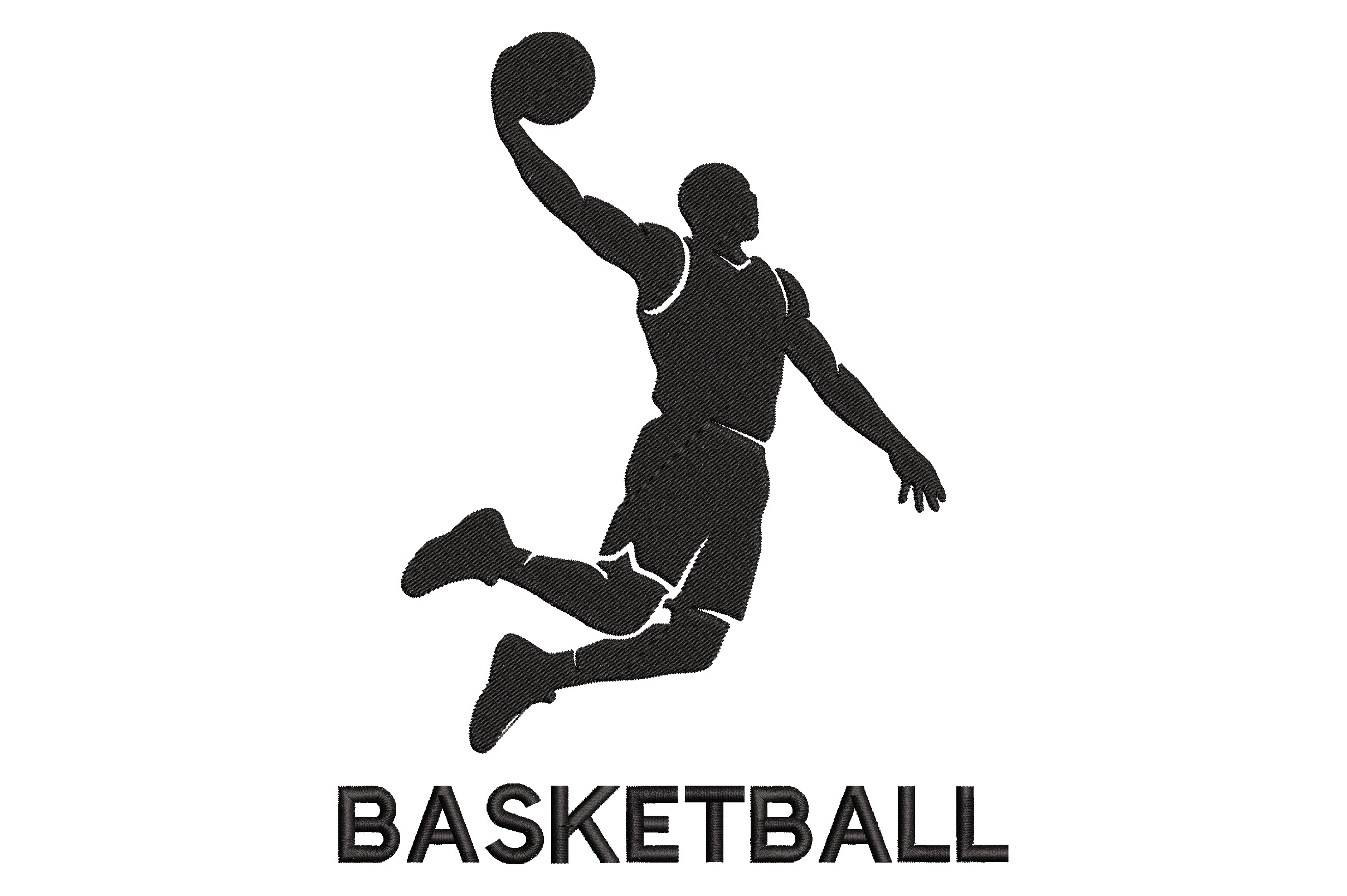 Basketball Embroidery Design