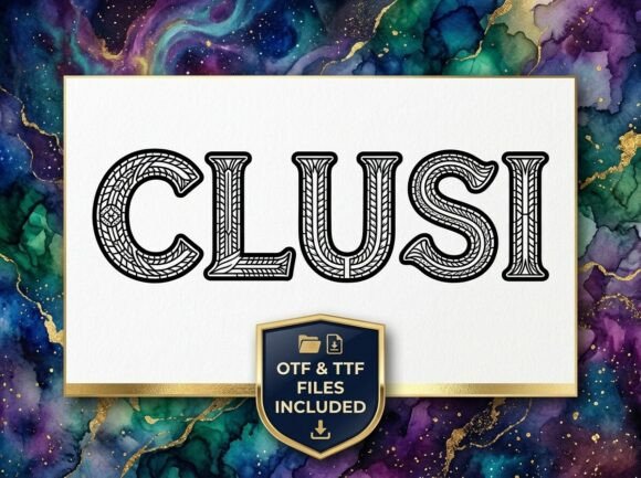 Clusi Font PNG with transparent background - Preview 2