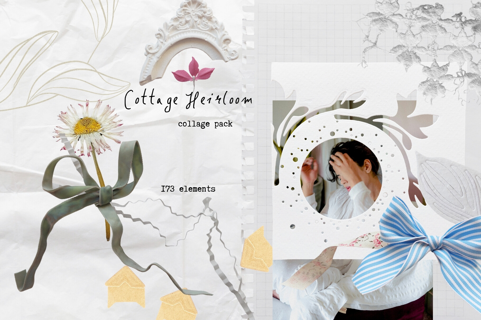 Cottage Heirloom. Collage Pack
