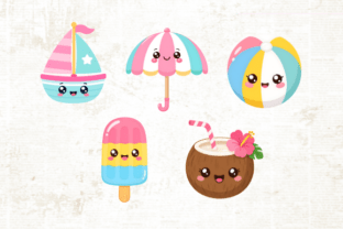 Cute Kawaii Little Summer Clipart PNG Graphic by Yassou Bouhad ...