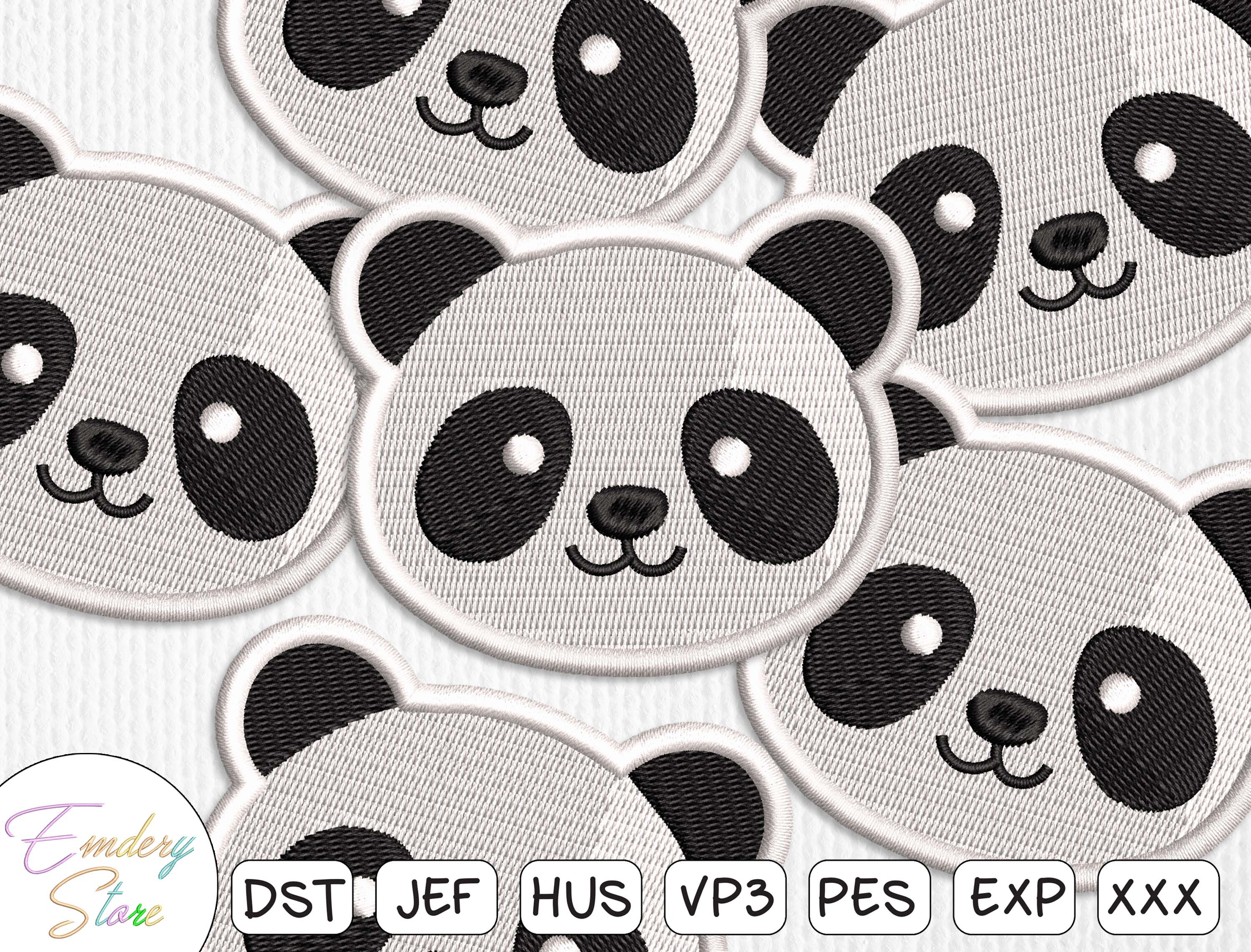 Cute Panda Patch Embroidery Design