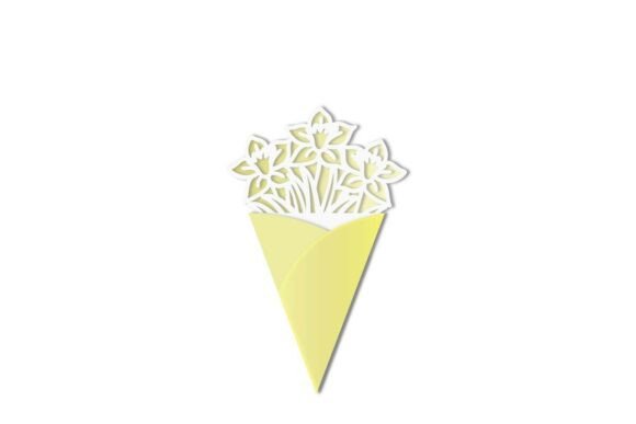 Daffodil Bouquet Shaped Card with Insert