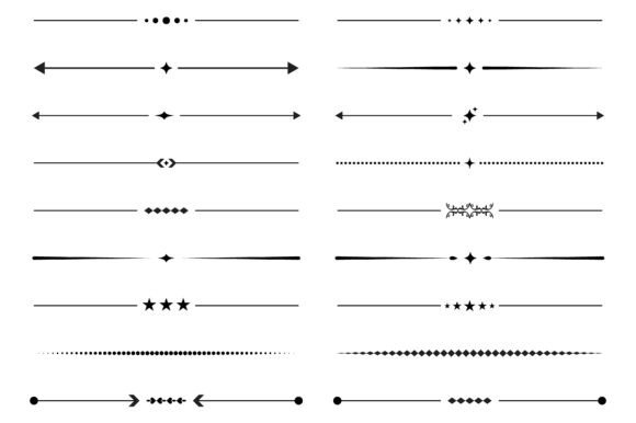 Elegant Line Art Decorative Dividers Set