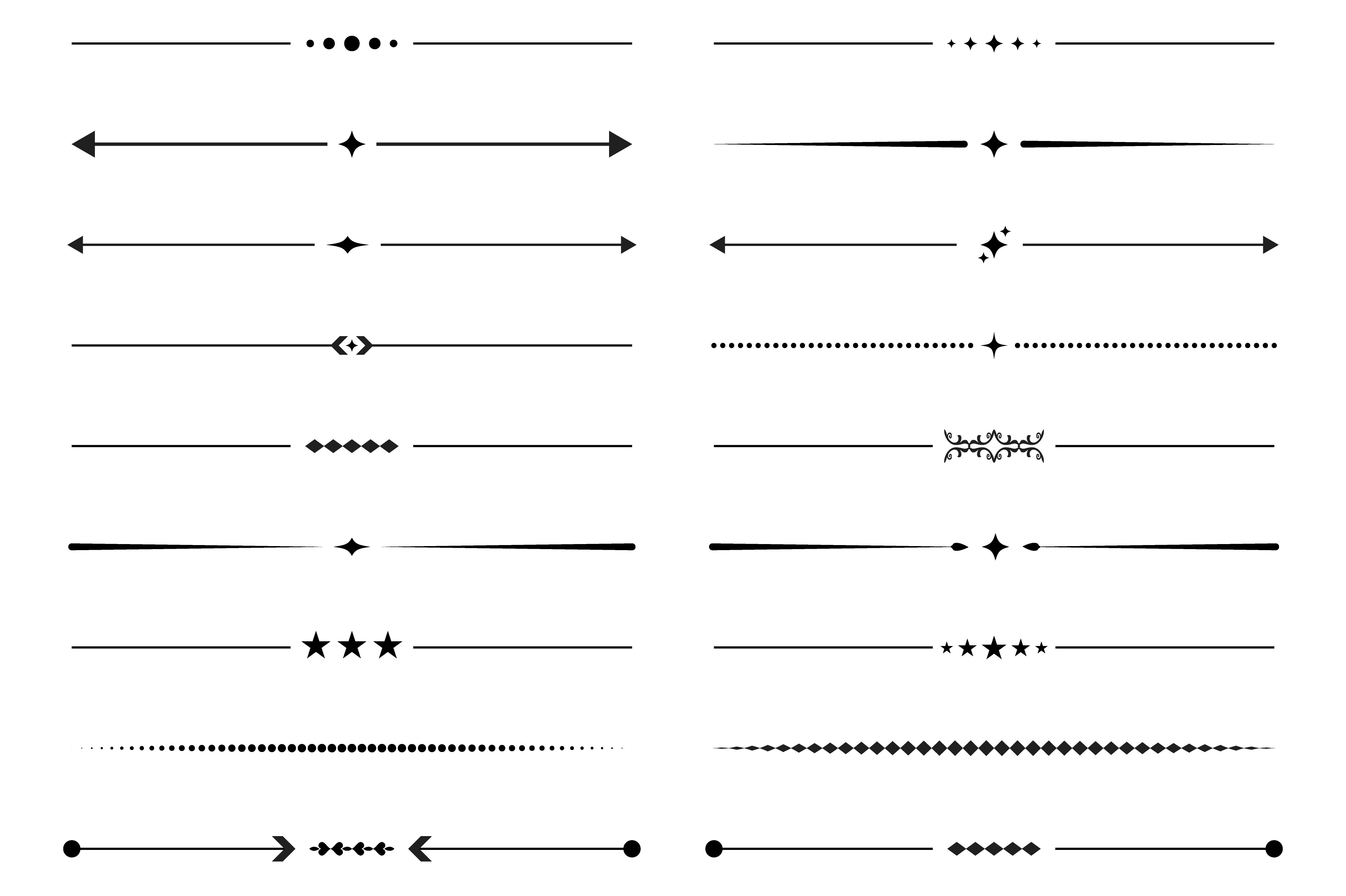Elegant Line Art Decorative Dividers Set