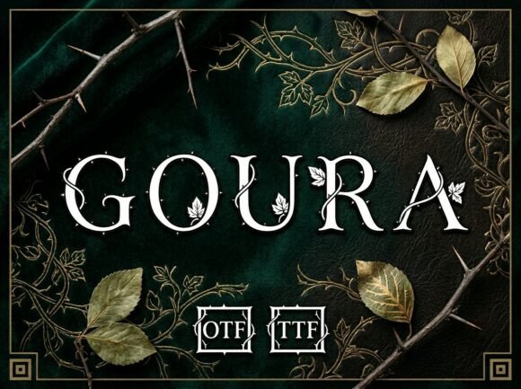Goura Font PNG with transparent background - Preview 2
