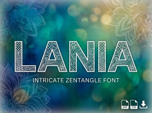 Lania Font PNG with transparent background - Preview 1