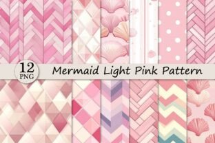 Mermaid Light Pink Digital Pattern Paper