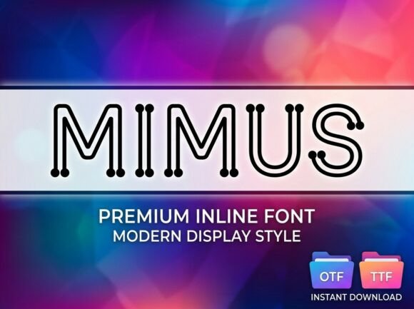 Mimus Font PNG with transparent background - Preview 1