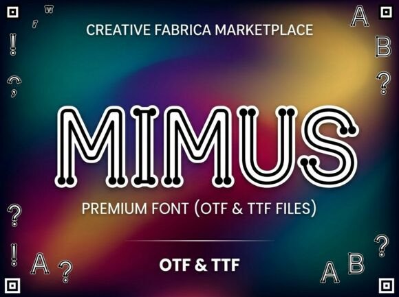 Mimus Font PNG with transparent background - Preview 2