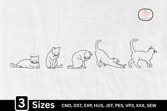 Minimalist Line Art Cat