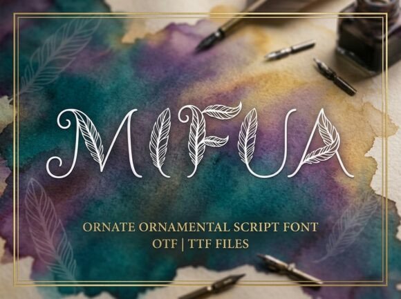 Mitua Font PNG with transparent background - Preview 1