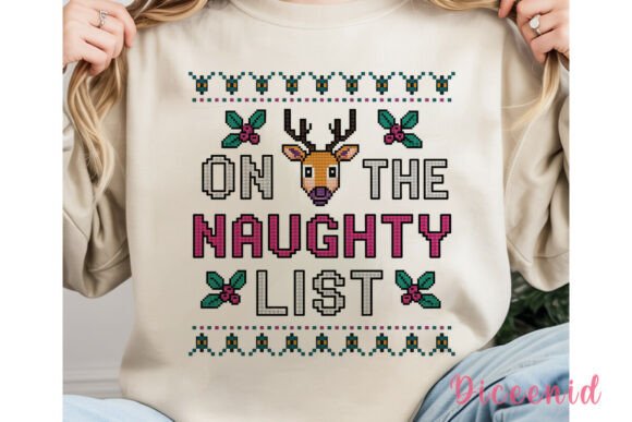 Naughty List Ugly Sweater PNG Illustration Illustrations Imprimables Par Diceenid