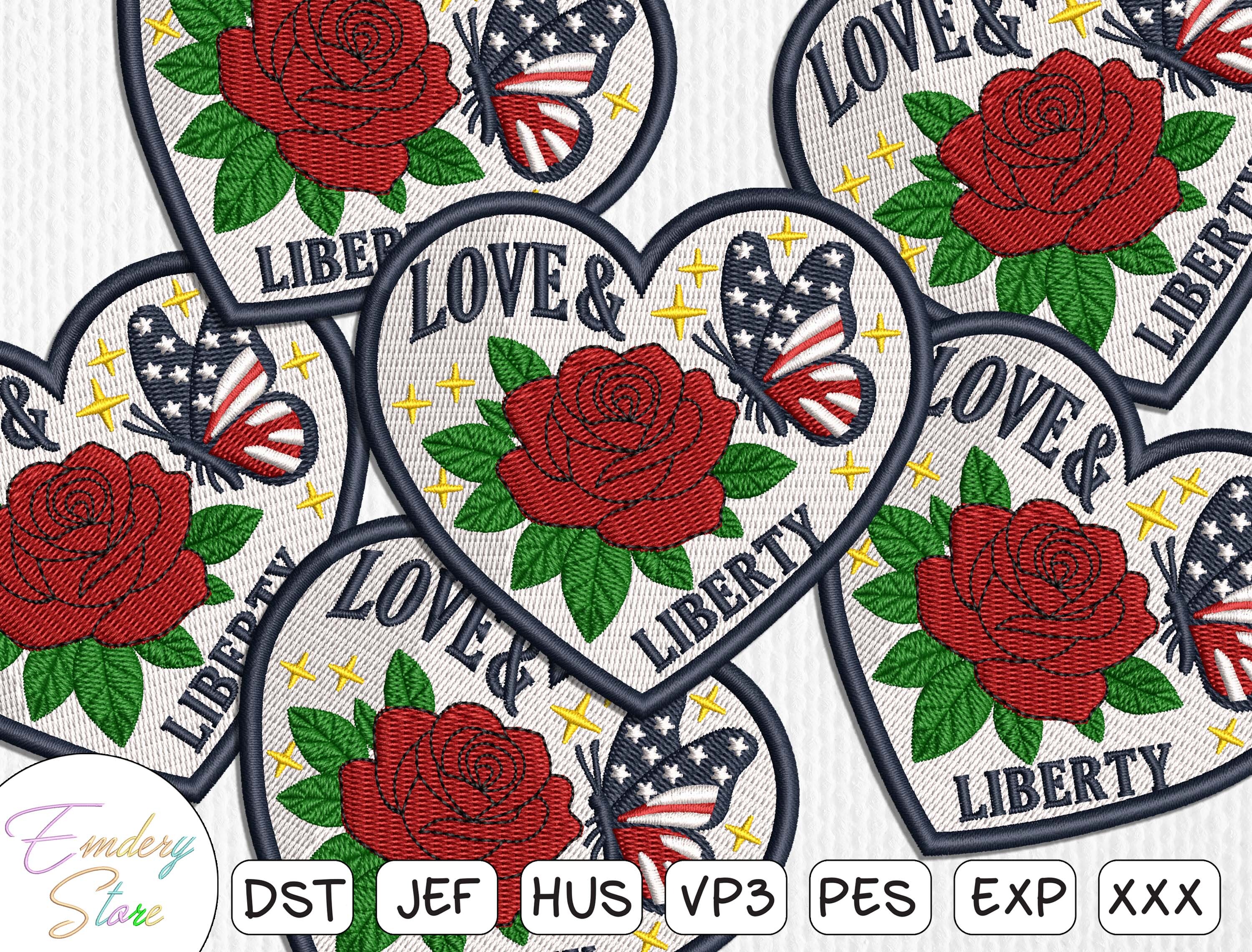 Patriotic Patches Embroidery Design