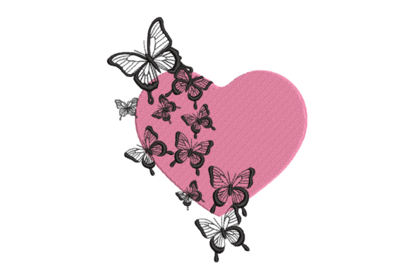 Pink Heart Butterflies