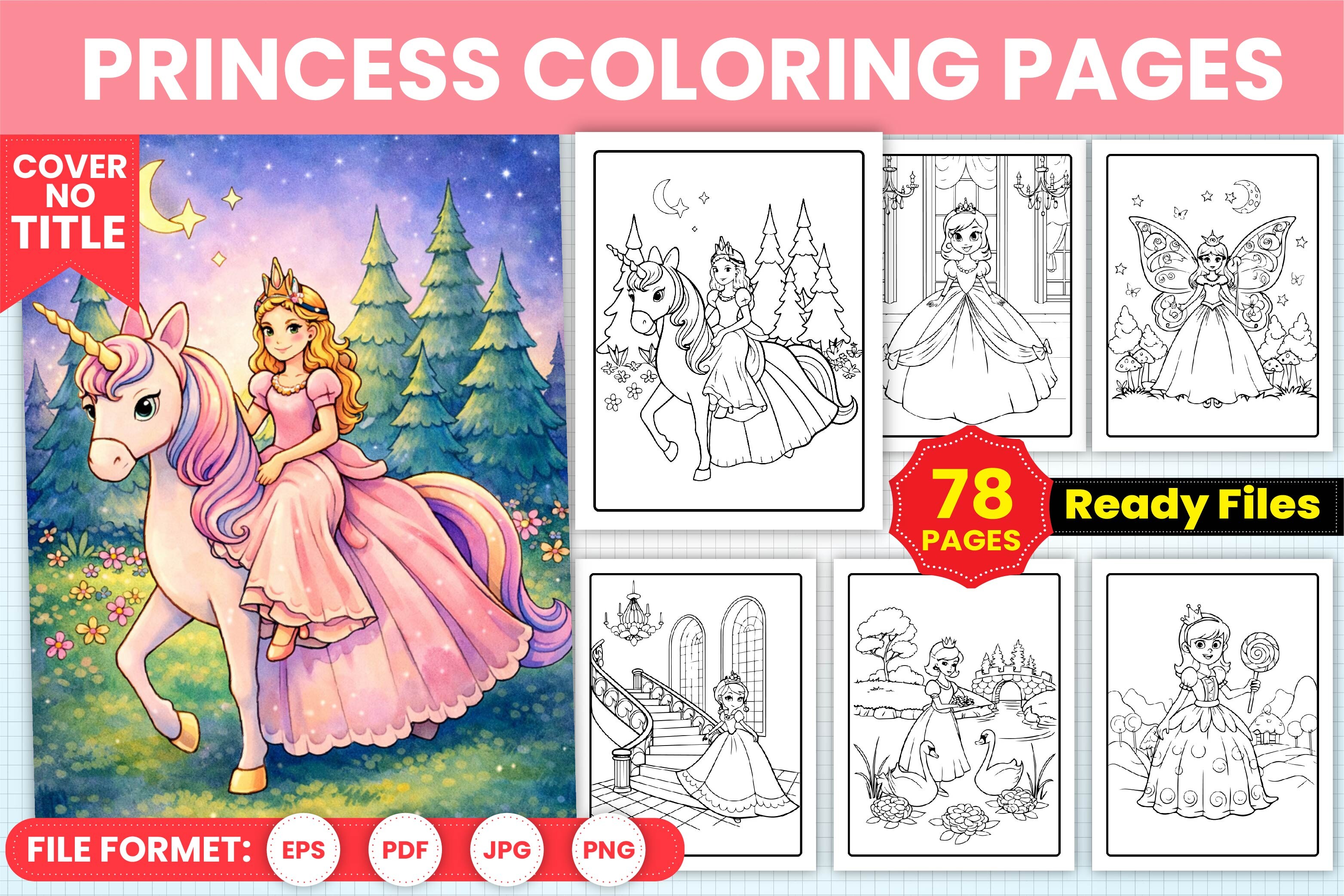 Princess Coloring Pages for Kids KDP
