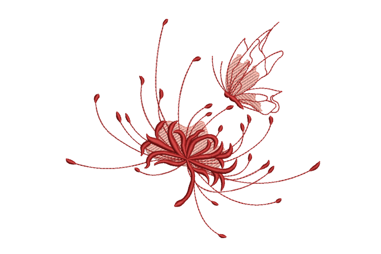 Red Spider Lily & Butterfly