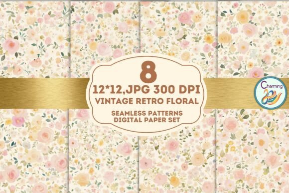 Seamless Paper: Vintage Retro Floral