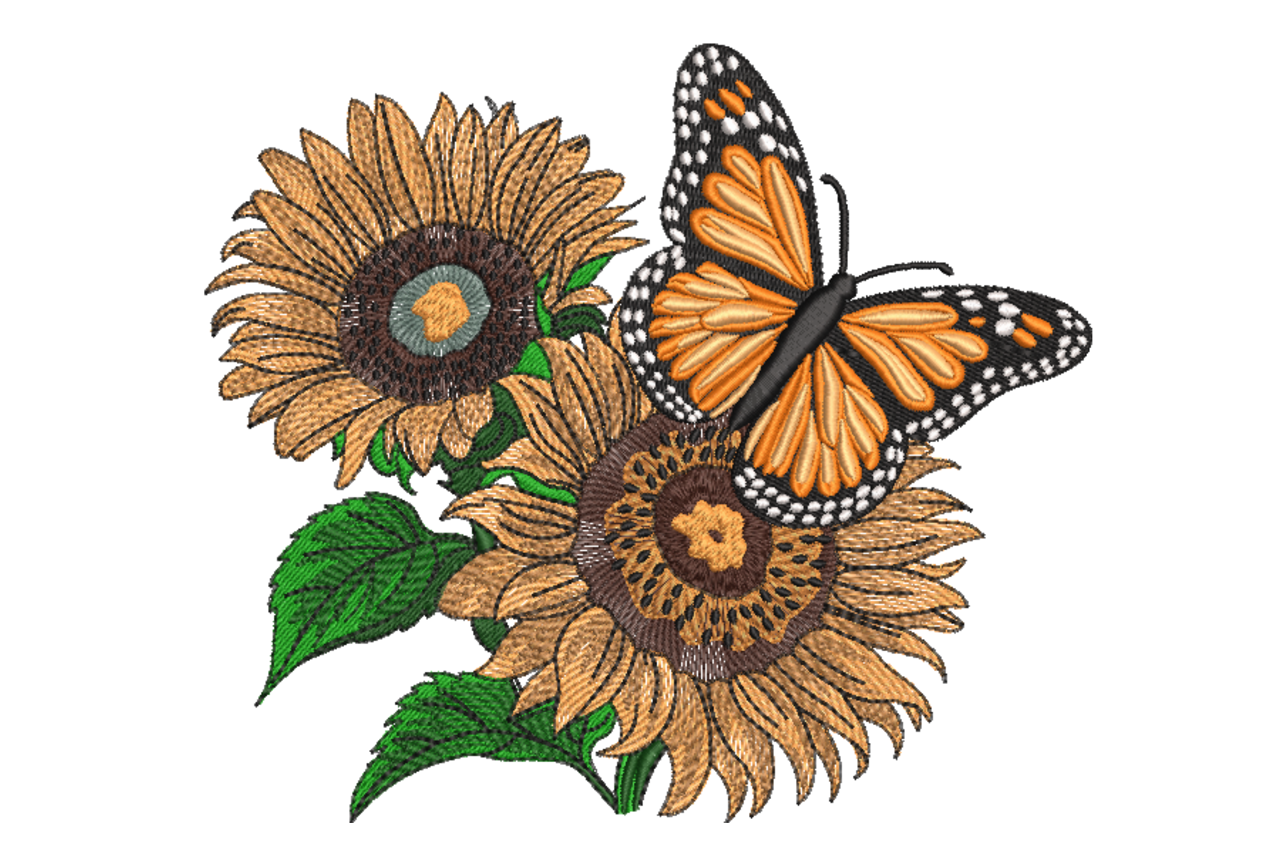 Sunflower & Monarch