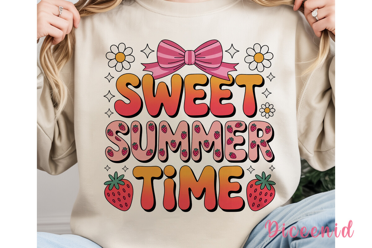 Sweet Summer Time Strawberry PNG Clipart Graphic by Diceenid · Creative ...
