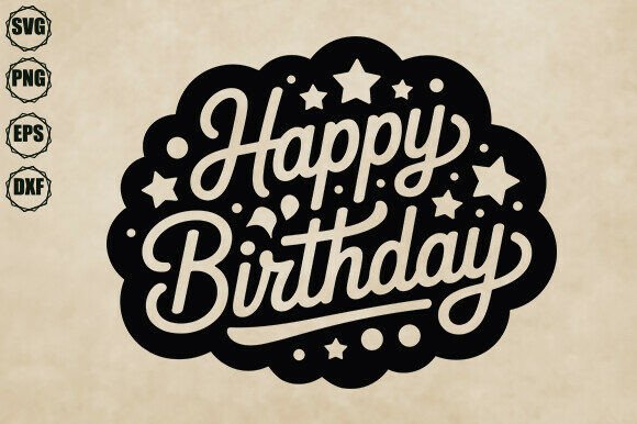 Happy Birthday Svg, Birthday Svg Grafik Plotterdateien Von RN Studio