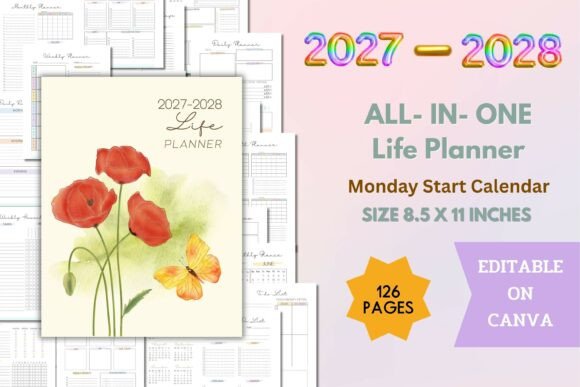 2027-2028 All in One Life Planner