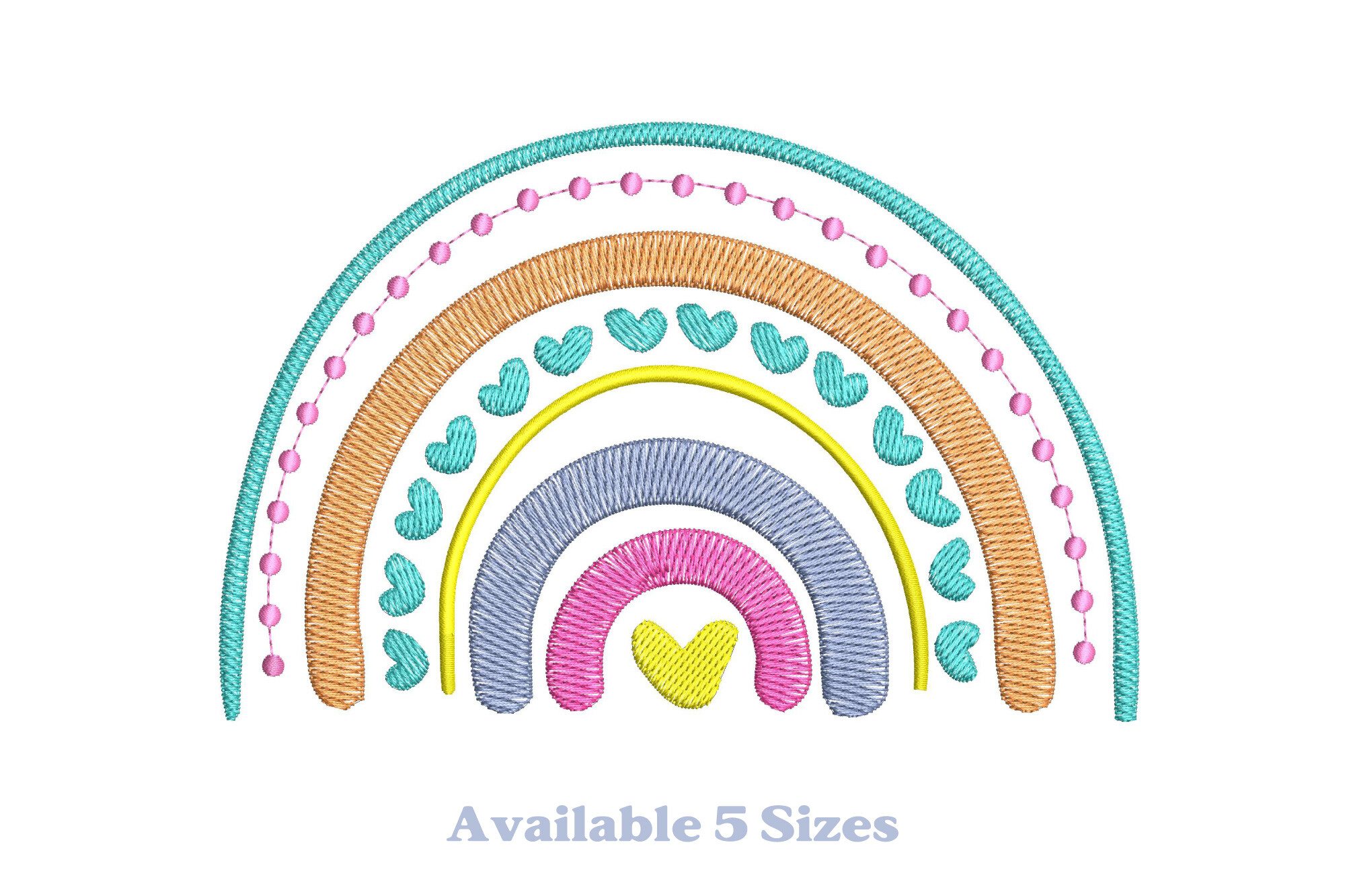 Boho Heart Rainbow