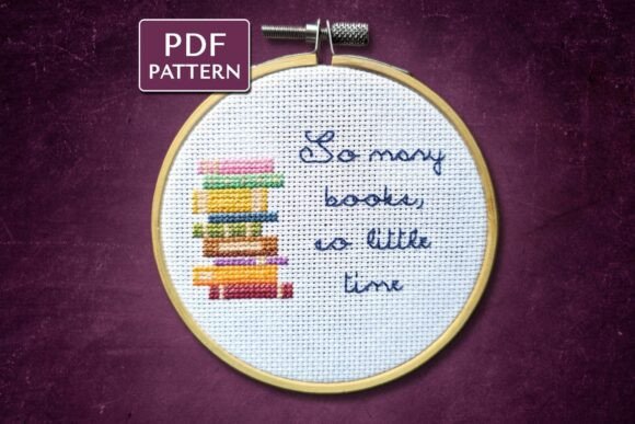 Book Lover Cross Stitch Pattern