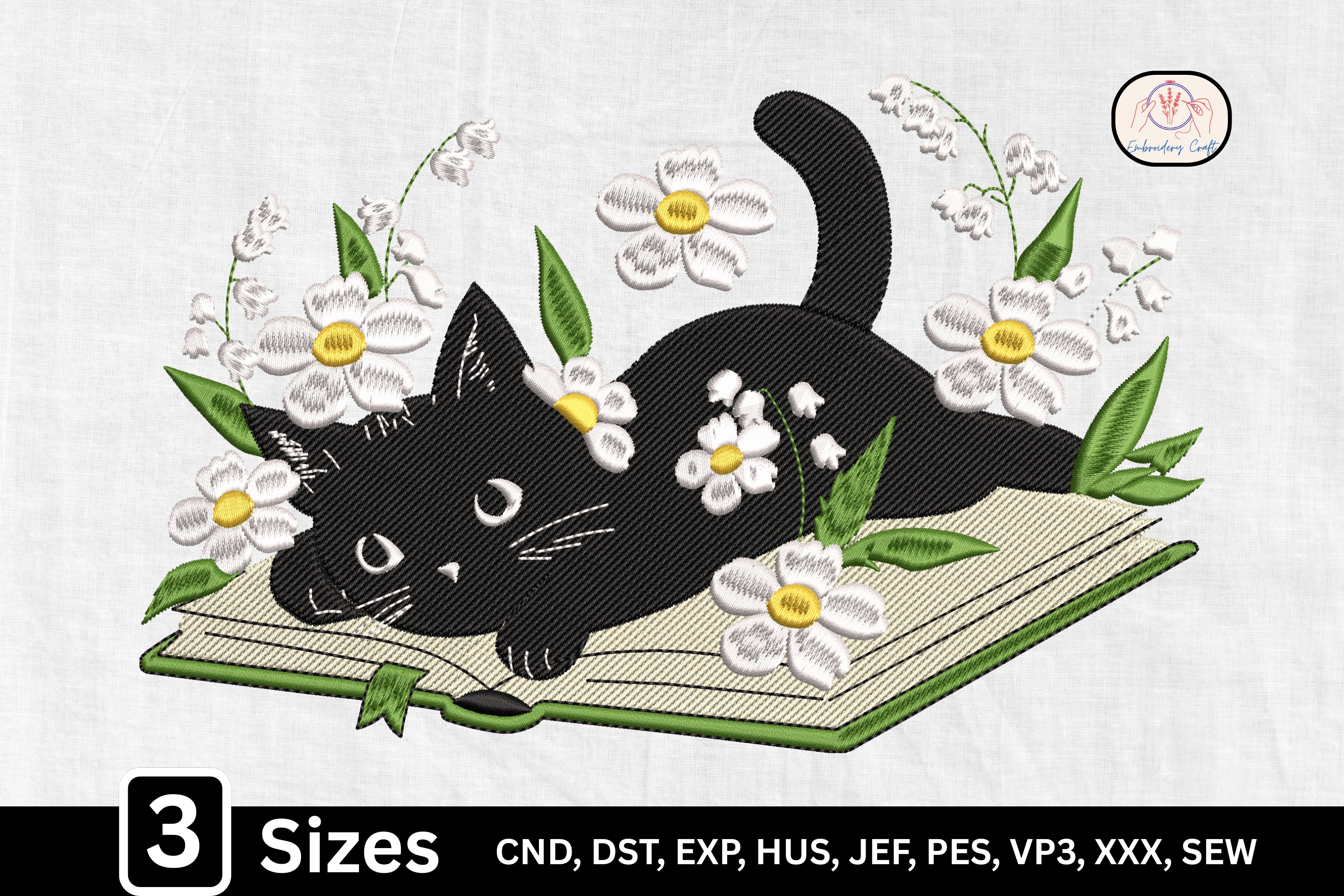 Book Lover Cute Black Cat