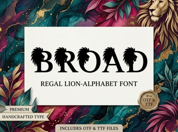 Broad Font PNG with transparent background - Preview 2