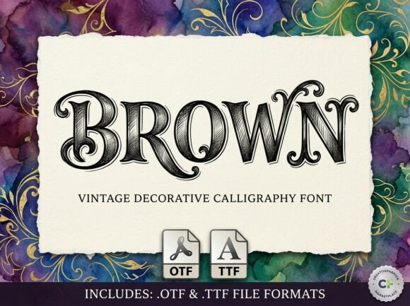 Brown Font - Preview 1